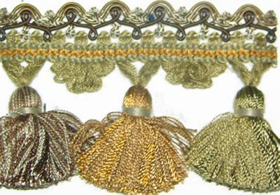 Stout Trim Apollo Tassel Fringe Khaki